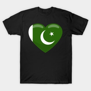 Pakistan Flag Heart T-Shirt